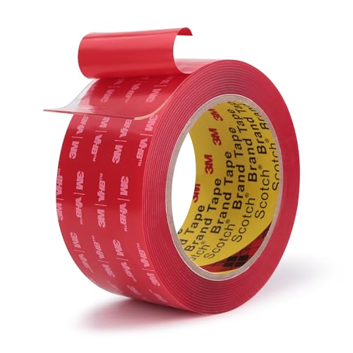 Image of 3M Double Sided Tape, Heavy Duty, 2 inch x 13.8Ft, 4910, Clear | Heavy Duty, Acrylic Permanent Adhesive, Waterproof Foam Tape for Home Office Car, Decorative Materials and Trims