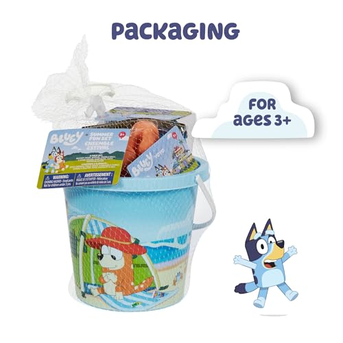 Little Kids Bluey Beach Toys Set | 9pc Sand Toys & Beach Bucket | Ages 3-10 - image 5