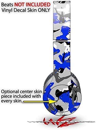 Skin Decal Wrap Works with Original Beats Solo HD Headphones Sexy Girl Silhouette Camo Blue Skin Only (Headphones NOT Included)