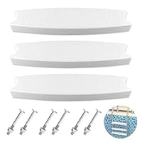 Poolleiter Stufen, Poolleiter Ersatzstufe für Gerade Stufen, Pool Ersatzstufe Kunststoffstufen mit Schrauben, Austausch der Poolleiterstufen rutschfeste Poolleiter für Schwimmbad(3 Stück)