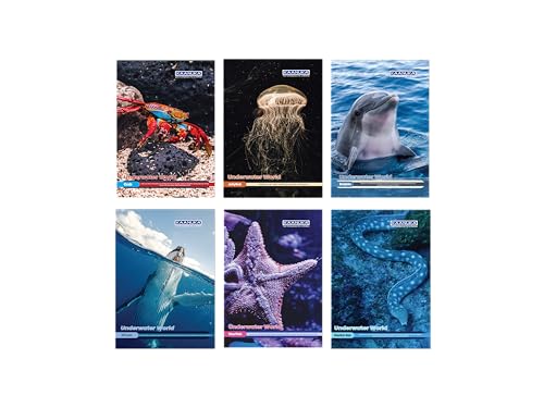 Image of KAANUKA Long Size Notebook - 256 Pages, Unruled, Plain, Long Size - 27.2cm X 16.7cm, Pack Of 6 Notebooks, Long Size Unruled Notebooks for School and College Students