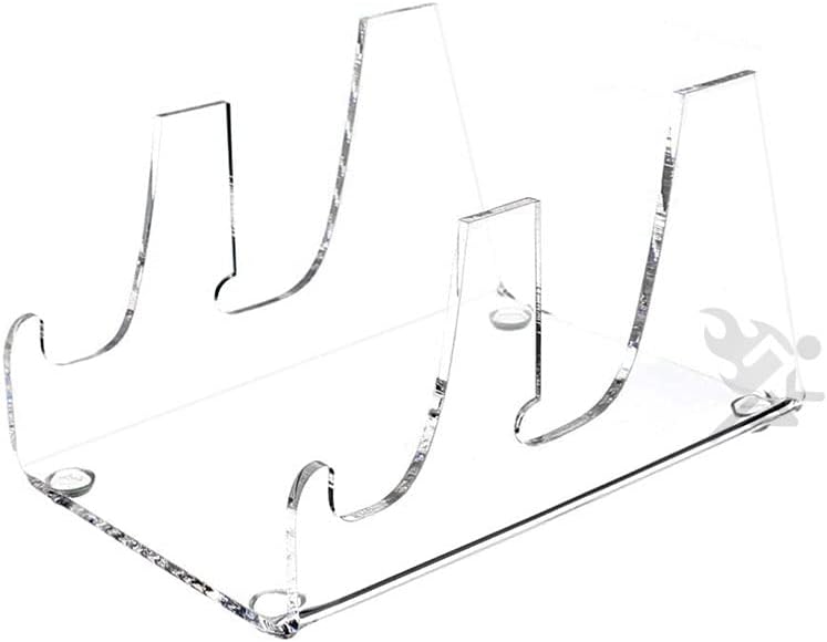 OnFireGuy 2-Tier Plate Dinnerware Display Stand for Kitchenware Plates Platters China Display Rack Place Setting Holder
