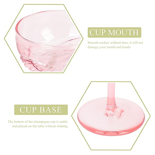 Kichvoe Martini Glass Goblet Flamingo Wine Glasses Drinking Glasses Cocktail Cup For Party Bar-Pink #TOP7