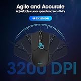 KOORUI Wired Gaming Keyboard and Mouse Combo, Full-Sized 104 Keys Machanical Computer Keyboard with Ergonomic Design and Optical Wired Mouse for Windows Laptop PC/Mac OS/Xbox-Red Switch - Image 4