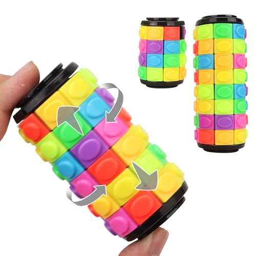 BananMelonBM Rotate and Slide Puzzle, Finger spinner puzzle, Fidget Toys, Decompression toy, 8 Colors,7 Layers, Educational Sensory Toy for Kids Adults (8 Colors X (6 Layers + 4 Layers + 8 Layers))