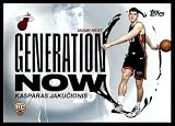 2025-26 Topps Generation Now #GN-20 Kasparas Jakucionis RC Rookie Miami Heat NBA Basketball Trading Card
