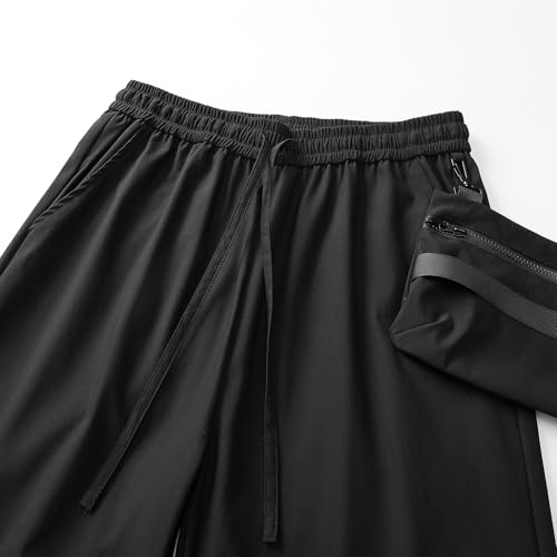 Womens Wide Leg Sweatpants Waterproof Elastic Waist Y2k Cargo Pants Quick Dry Hiking Jogger Pants with Pocket4