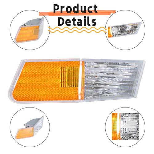 labwork Left + Right Parking Turn Signal Lights Corner Lamp Replacement for Patriot 2007-2014 68004181AA 68004181AB - Thumbnail 3
