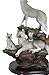 Ebros Gift Moon Howling Timberwolves Alpha Wolf Pack Family Decorative Figurine 8.5