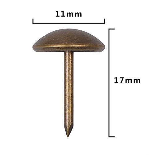 Fucas Upholstery Tacks Furniture Nails Pins 150Pcs (Antique Brass) #TOP3