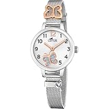 LOTUS Orologio Bambina Analogico in Acciaio Inossidabile 316L Argento – Movimento al Quarzo – Orologio Bambini – Vetro Minerale Alta Resistenza 18659/2 – Con Bracciale Regalo – Junior Collection