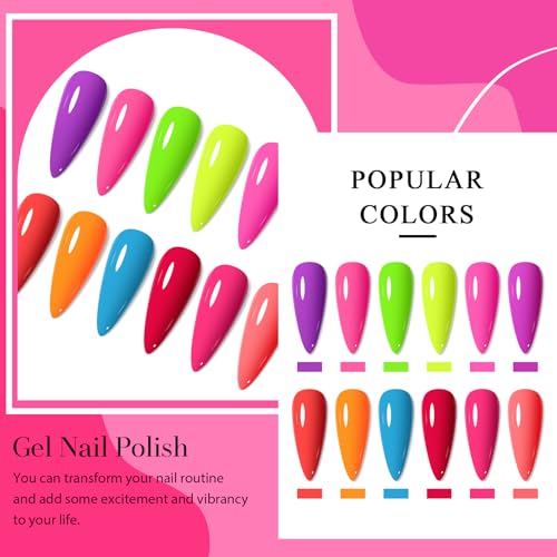 Set de Esmaltes de Gel Neon 12 Colores miniatura 5