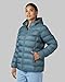 32 Degrees Heat Women’s Lightweight Packable Hooded Jacket – Water Resistant Travel Puffer, Goblin Blue, Medium