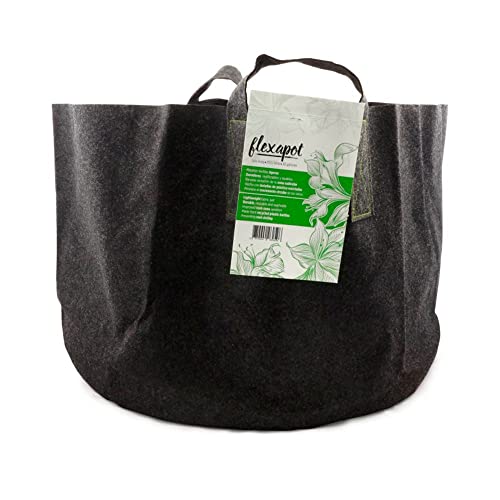 Flexapot Bolsa/Maceta Geotextil con Asas para el Cultivo Gris 30 GAL (113,5L)