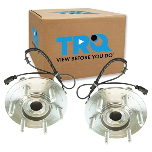 Image of TRQ 2 Piece Rear Wheel Bearing & Hub Assembly Set Compatible with 2011-2014 Ford Expedition Lincoln Navigator