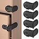 REDTRON Kindersicherung Schrank mit Doppeltem Sicherheitsschalter (4 Pack, Schwarz), kindersicherung kühlschrank mit 3M-Kleber, Schranksicherung Baby, Keine Werkzeuge erforderlich, Einfache Montage