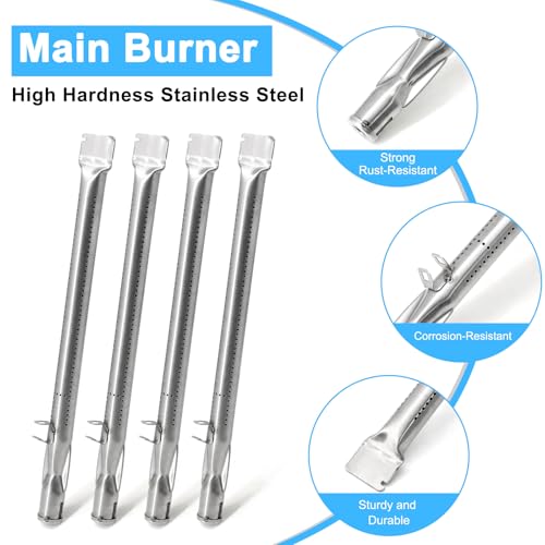 Image of Replacement Parts for Monument Grill 35633 41847NG 24367 24633 17842, A0212926 Main Burner & A0212804 Cooking Grid & D010012307 Flame Tamer & Igniter for 35633 Monument Grill 4-Burner Grill