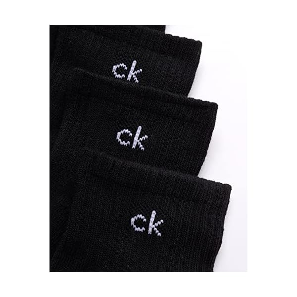 Calvin Klein Men's Socks - Cotton Cushioned Above Ankle Athletic Mini-Crew Socks (6 Pack), Size Shoe Size: 7-12, Black - Image 5