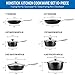 Induction Cookware Nonstick, BEZIA Pots and Pans Set for Induction Cooktop, Compatible with All Stoves, Dishwasher Safe Kitchen Cooking Pan Set with Frying Pans, Saucepans & Stockpot, 10-Piece (Black)