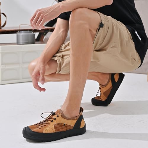Men's Fashionable Hollow Breathable Mesh Hiking Shoes Classic Lightweight and Breathable Hiking Sneakers Comfortable Outdoor Travel Sports Shoes3