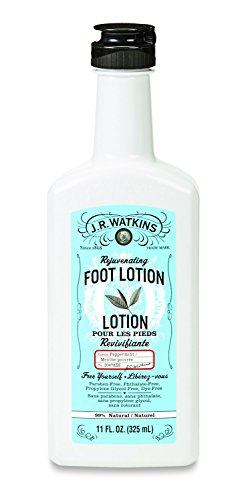 J.R. Watkins Natural Rejuvenating Foot Lotion, Peppermint, 11 oz., Pack of 3