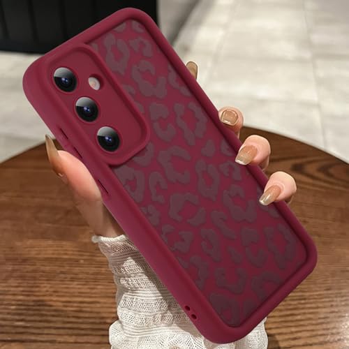 Image of Compatible with Samsung Galaxy S24 Plus Case, Wine Red