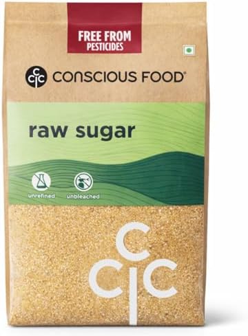 Conscious Food Natural Raw Sugar | 2 Kg | Unrefined & Unprocessed Raw Sugar | Khandsari, Desi Khand