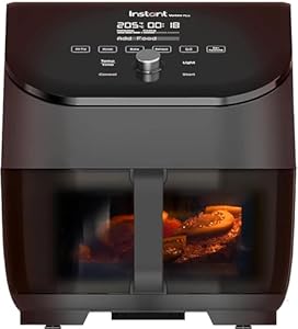 Instant Vortex Digital Air Fryer with Single ClearCook Drawer and 6 Smart Programmes - Air Fry, Bake, Roast, Grill, Dehydrate, Reheat, Large Capacity - 5.7L, Black - 1700W