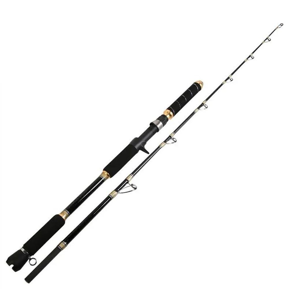 HONAKO Caña de Pescar de Carbono Caña de Pescar de Altura Caña Pesca Oceánica Spinning Casting Jiging Caña Pesca Currican (Color : Black, Size : Casting 2.1m)