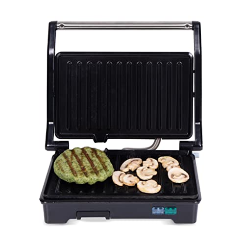 UNIVERSALBLUE Grill Eléctrico 750W | Parrilla Eléctrica Apertura 180º | Regulador Temperatura