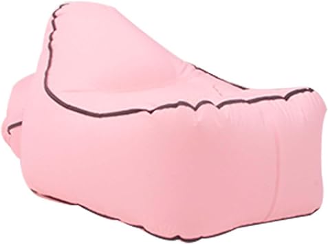 Inflatable Chair Air Couch,Small Single Inflatable Sofa,Foldable Blow Up Couch Lounger,Portable Air Sofa for Indoor Living/Tent Camping/Outdoor Activities,Waterproof,Easy to Store Pink