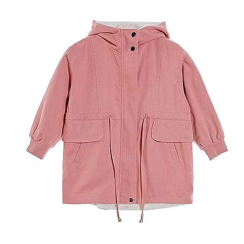 Girls Jacket Winter Fleece Jacket Wear Plush Overcoming Cotton Coat Fleece Lined Thicken Puffer Coat hooded3