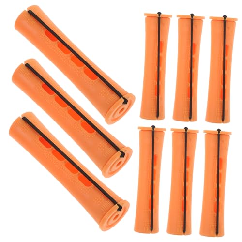 MUCKLILY Kit Permanente Chioma Uomo Donna 30 Bigodini Grandi Rotondi in Plastica Coperchio Per Arricciare Chioma Neri Naturali Senza Calore Per Styling a Mano