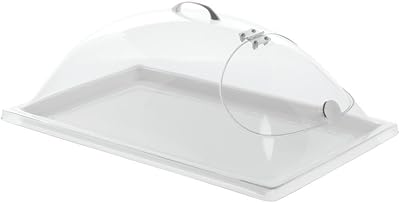 Cal-Mil Rectangular Clear Polycarbonate One End Hinged Dome Cover - 20
