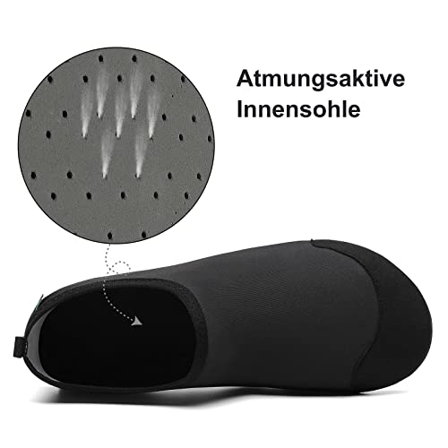 SAGUARO Zapatos Agua Hombre Mujer Zapatillas para Playa Surf Natación Transpirable Secado Rápido Unisex Escarpines Negro 38/39 EU - imagen 4