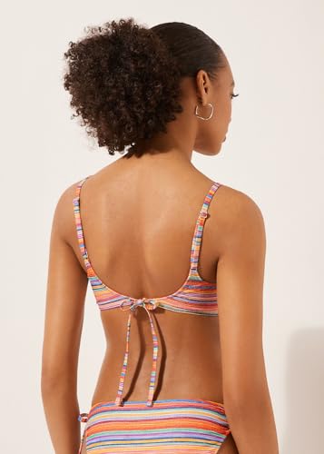 Woman's Tank-Style Swimsuit Top Colorful Stripes3