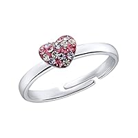 Prinzessin Lillifee Ring 925 Sterling Silber Mädchen Kinder Ringe, mit Preciosa, Silber, Herz, Kommt in Schmuck Geschenk Box, 2031168