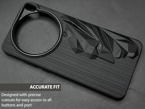 Image of NIUKIN Mobile Case for Vivo X200T 5G | 3D Engraved Design | Metallic Camera Ring | Shockproof Scratch Proof Cover | Black (3D Mask)