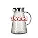 XKUN Tazza Teiera, Alto Vetro Borosilicato, Bollitore, Bollitore, Frutta con Frutta, Brocca di Vetro Martellato, 1300 Ml / 1800Ml, Tazza di Vetro, Bricchetta di Vetro Bollente-1800Ml Water Bottle