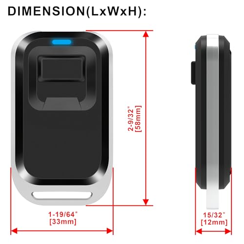 RF Wireless Gate Door Opener Remote Control Transmitter 433.92MHz Replacement for UHPPOTE (3 Pack)