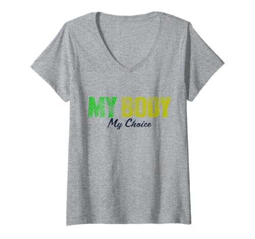 Mujer Pro Choice My Body My Choice Derechos Feministas de Las Mujeres Camiseta Cuello V