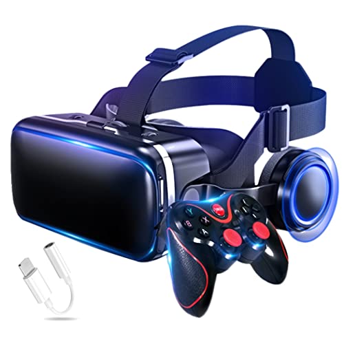JYMYGS Realtà Virtuale, VR Occhiali 3D Compatibile con Tutti Gli Smartphone da 4,7 a 6,5 Pollici, Lente Regolabile e Comoda Cinghia per Film e Giochi 3D, Samsung, Huawei,LG,Sony,Xiaomi,iPhone, O003XB