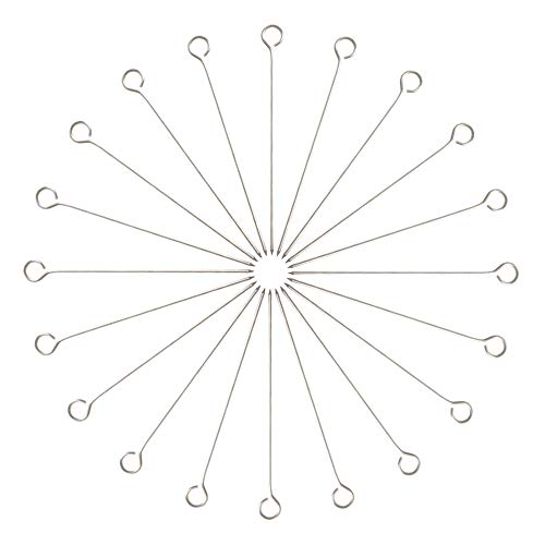 yalansmaiP 20 Pcs Turkey Lacers 63 Inch Stainless Steel Skewers for Trussing Turkey and Poultry Roast Goose Needle Skewers for Barbecue Shish Kebab Kabob