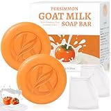 Persimmon Soap, Natürliche Kaki-Seife für Gesicht & Körper, Feste Deodorantseife zur...