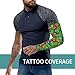 VAFZASC Fashion Non Slip Sun Protection Sleeves Parrot Green Painting Cooling Arm Sleeves for Men Women Summer Outdoor Tattoo Cover