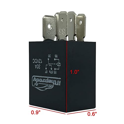 Irhapsody 12V 30Amp Multi-Purpose Automotive Relay, Spdt Starter Relay Car Motor Replacement Accessories, 4Pcs #TOP1