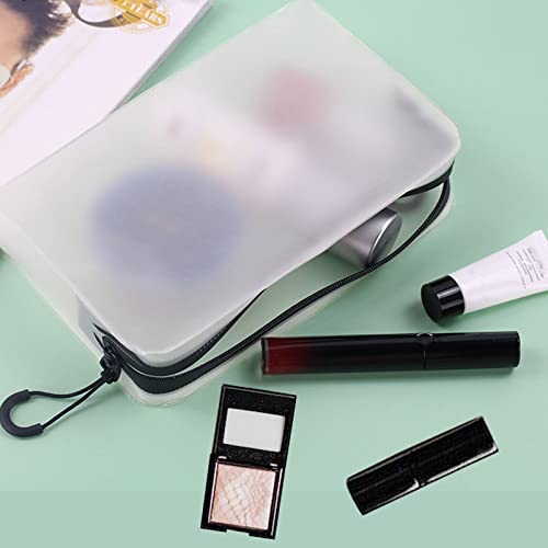 Clear Toiletry Bags For Traveling, Matte Clear Travel Bags For Toiletries Clear Makeup Bags Toiletry Bag For Women And Mens, Frosted Clear Toiletry Bags Skincare Bag Zipper Pouches For Organizing #TOP2