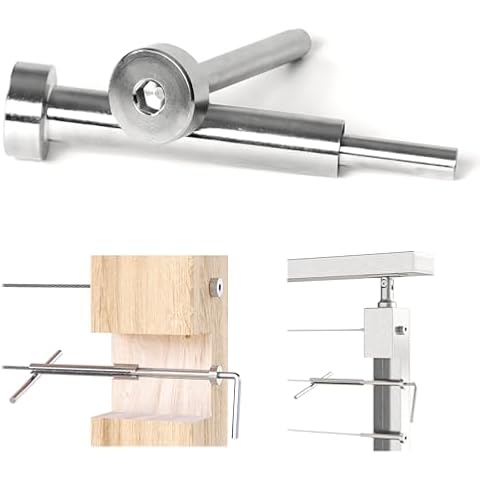 [Patent] Muzata 80 Pack 1/8" Invisible Cable Railing kit T316 Stainless Steel Invisible Receiver and Swage Stud End for Cable Railing 2"x2" 4"x4" Wood Metal Post Cable Railing Hardware 40 Pair CR26 Cover