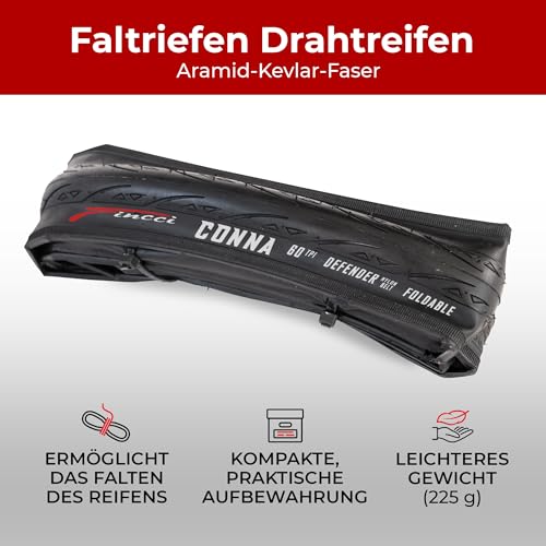 Fincci Rennradreifen 700x23C (23-622) im 2er Set für Fahrräder