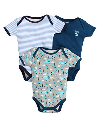 Image of BUMZEE Half Sleeves Unisex Baby Bodysuit /Onesies /Rompers Pack of 3